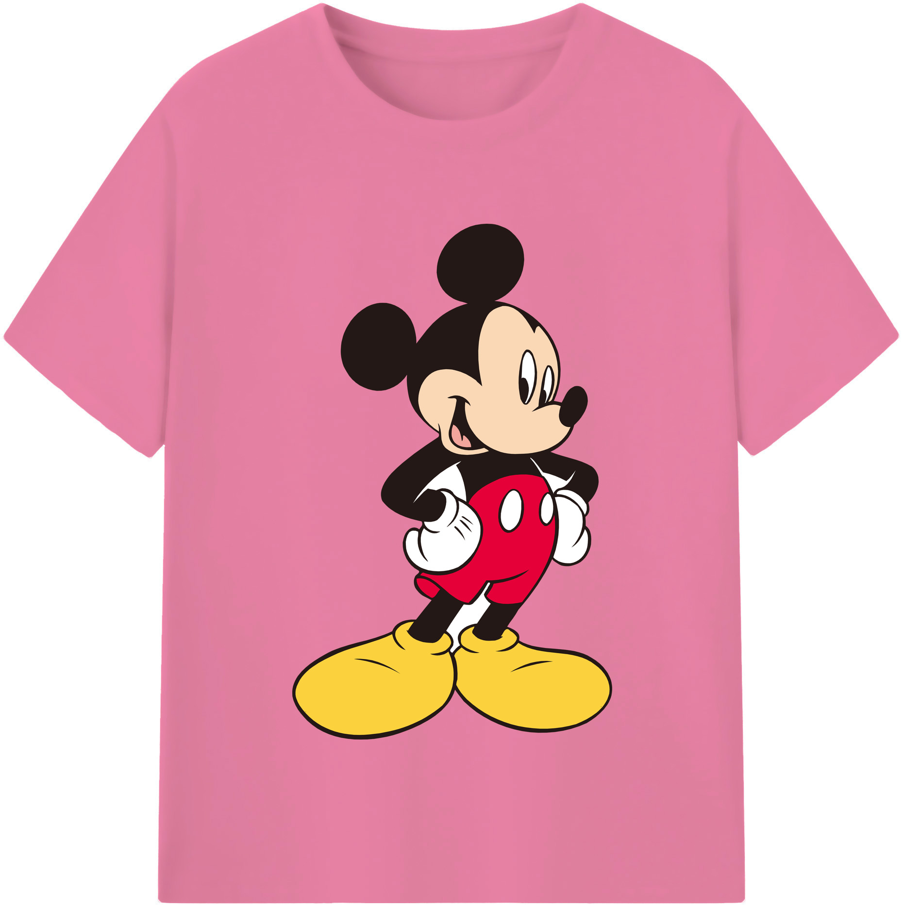 （画像用） ミッキーマウス Mickey Mouse 綿100％半袖Tシャツ（フロントプリント）